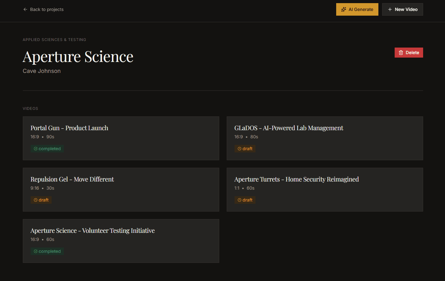 Rendomat client and projects management interface